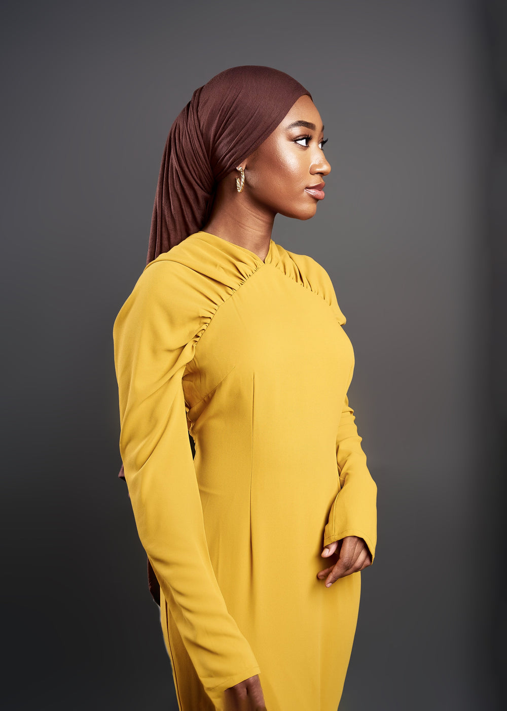 Naera Maxi Dress- Mustard – Modest Bella