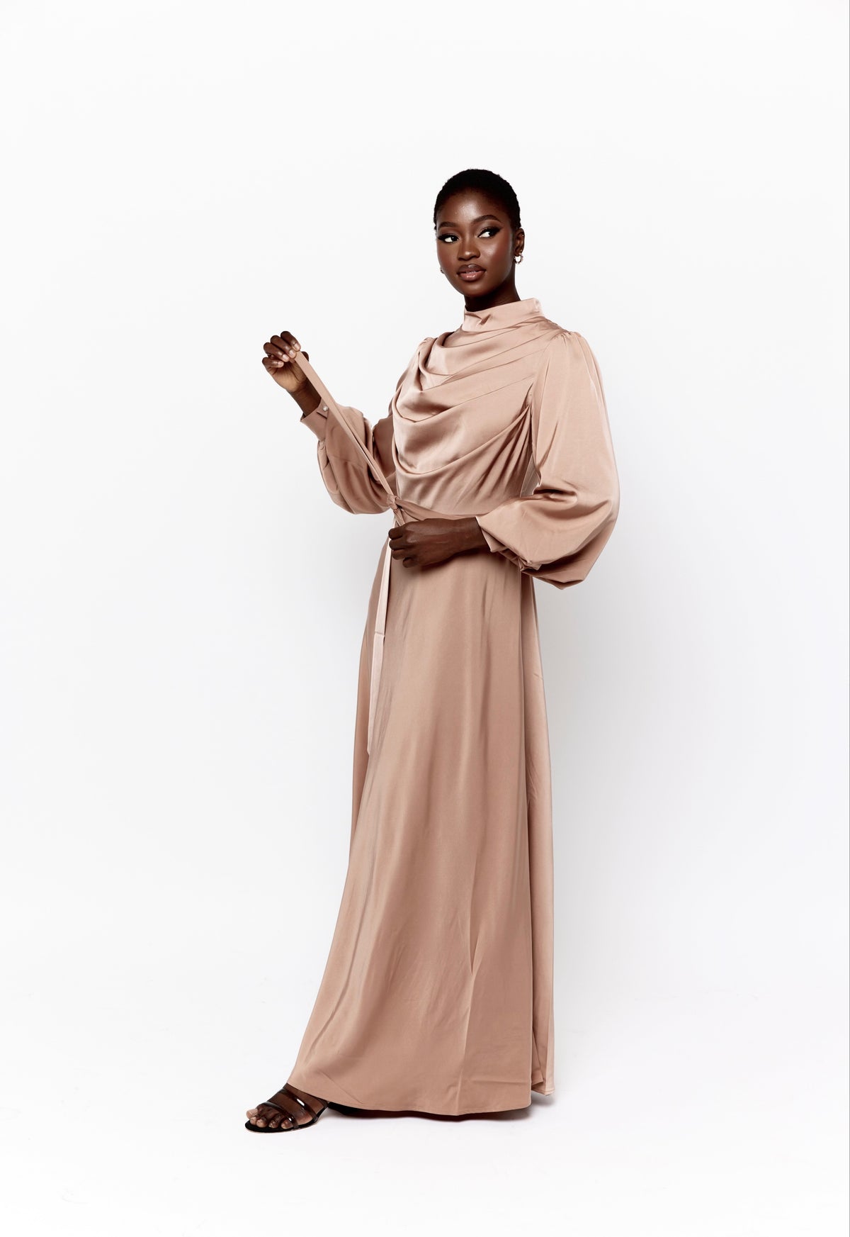 balloon sleeve maxi dress Anesa Balloon Sleeve Maxi Dress