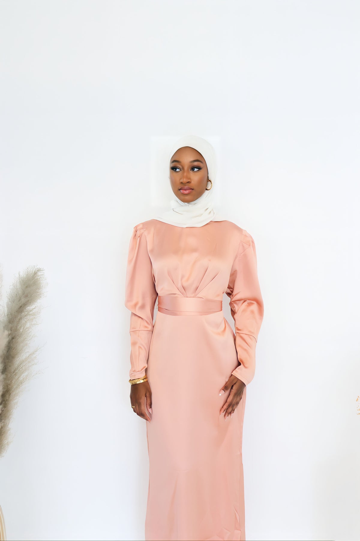 Dusty Rose Modset Satin Dress Modest Bella Dusty Rose Modset Satin Dress Modest Bella