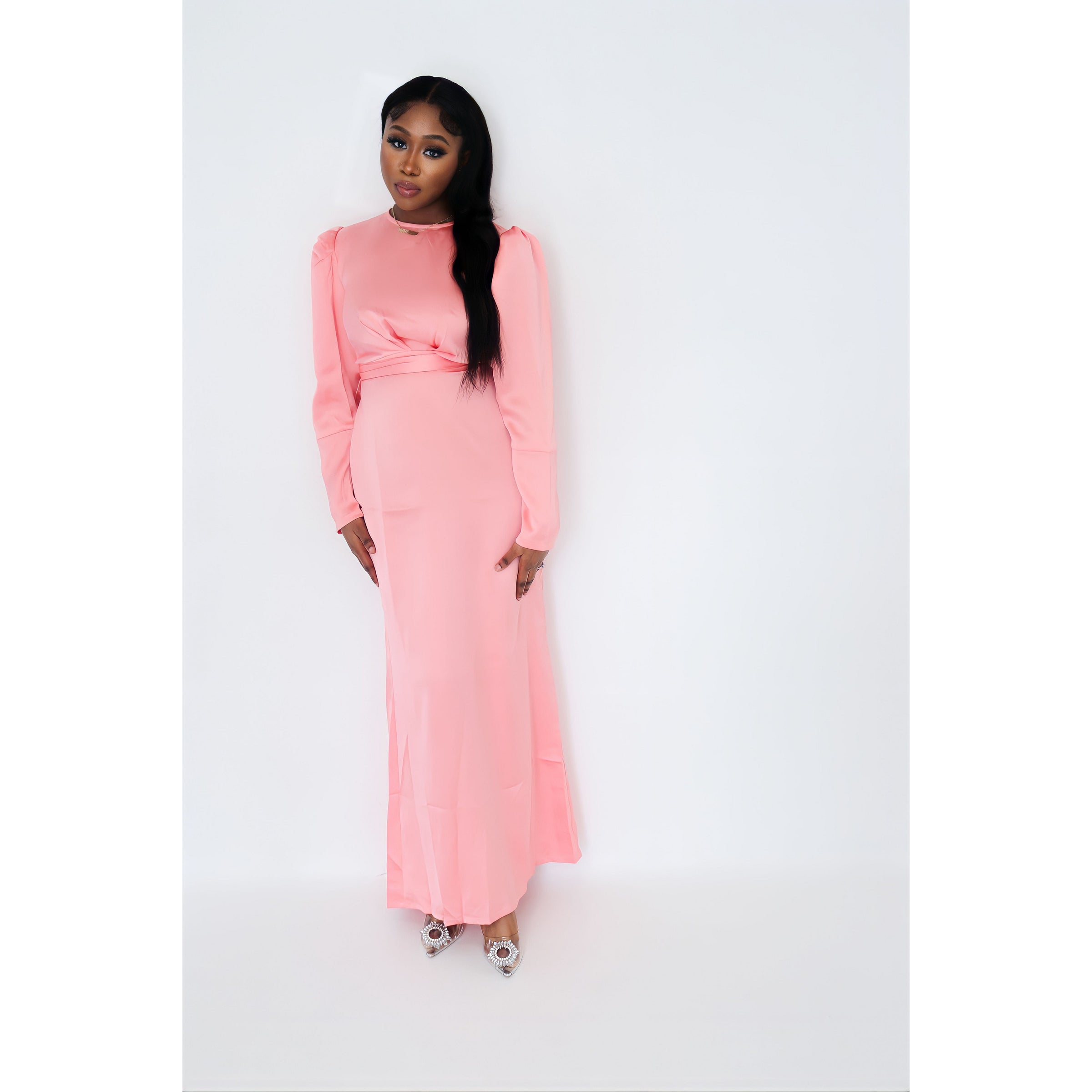 Pink Modest Satin Dress Modest Bella Pink Modest Satin Dress Modest Bella
